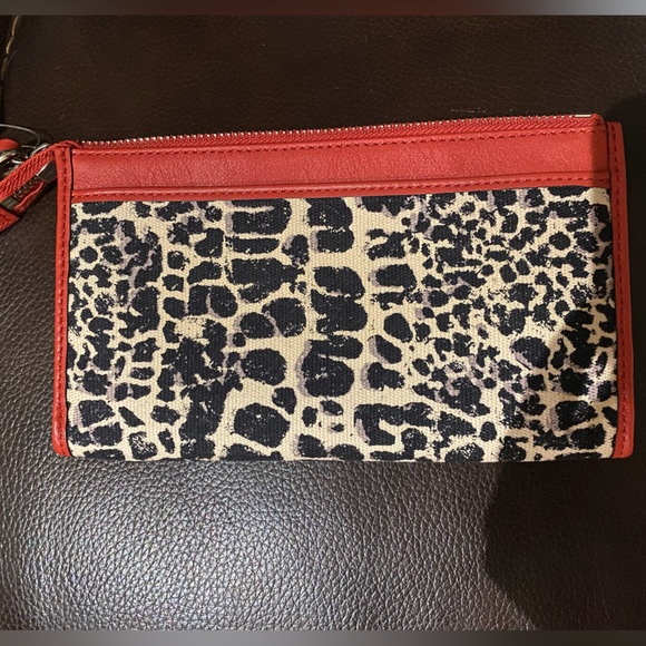 COACH Ocelot Cheetah Canvas Convertible Zippy Wallet - Picture 2 of 3